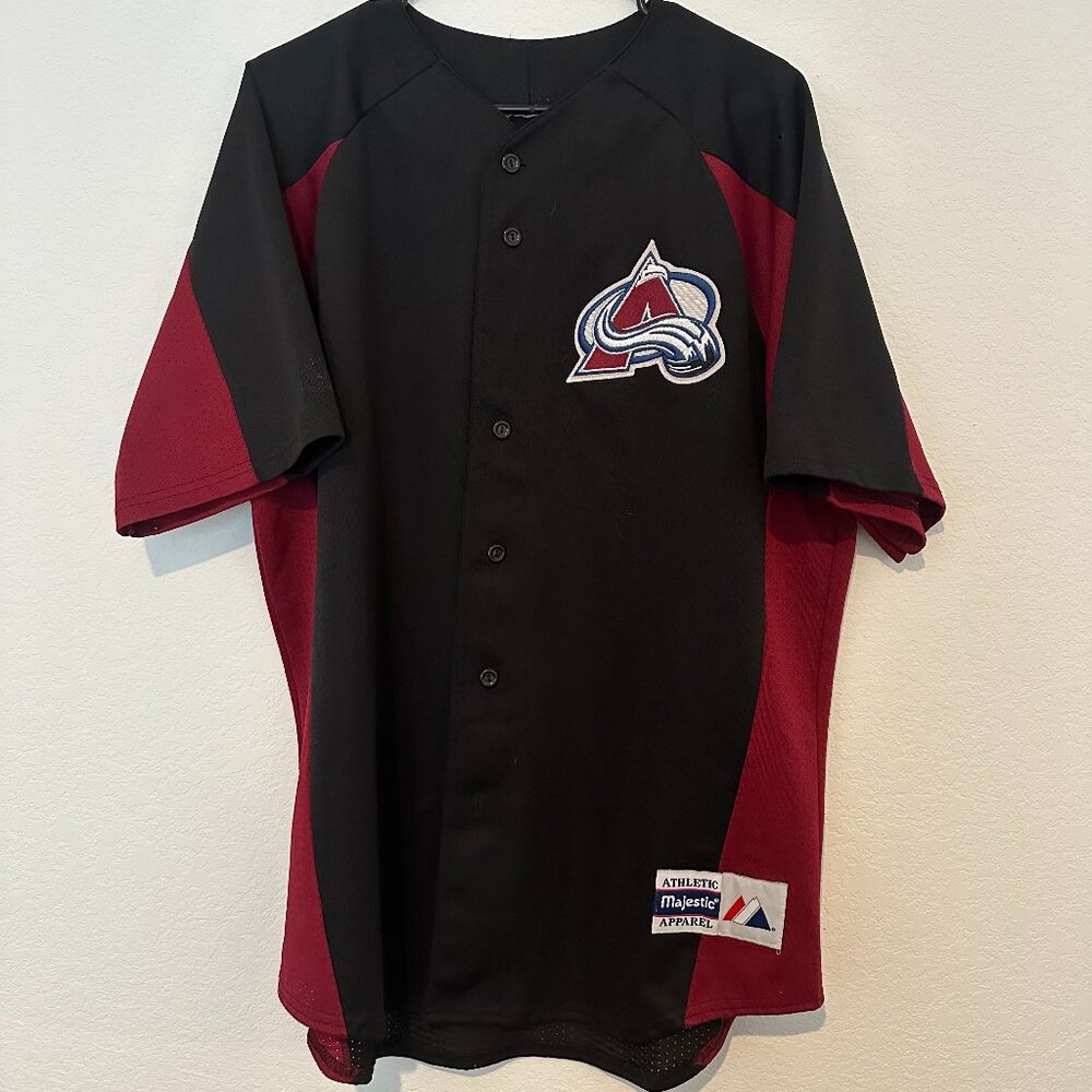 Colorado Avalanche Baseball Jersey Shirt Size ~XL (No Tag)